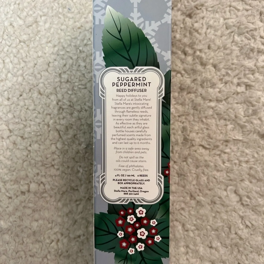 Pacifica Stella Mare Sugared Peppermint Soy Candle + Reed Diffuser Set